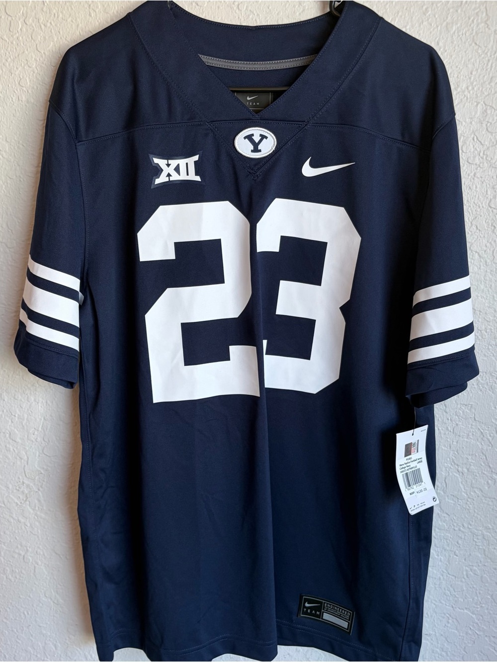 NWT BYU Cougars Nike Navy Football Jersey #23 - Men’s Large